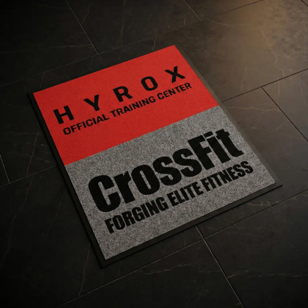 Hyrox spor salonu logolu paspas örneği 100 x 120 cm