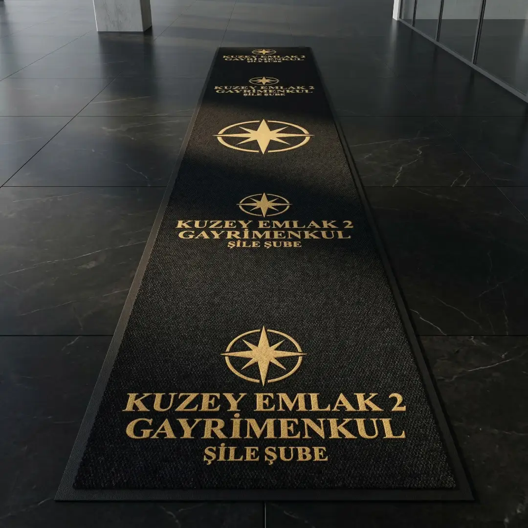 Kuzey Emlak 2 Gayrimenkul Emlak Ve İnşaat Ofisi Logolu Paspas 100 x 530 cm
