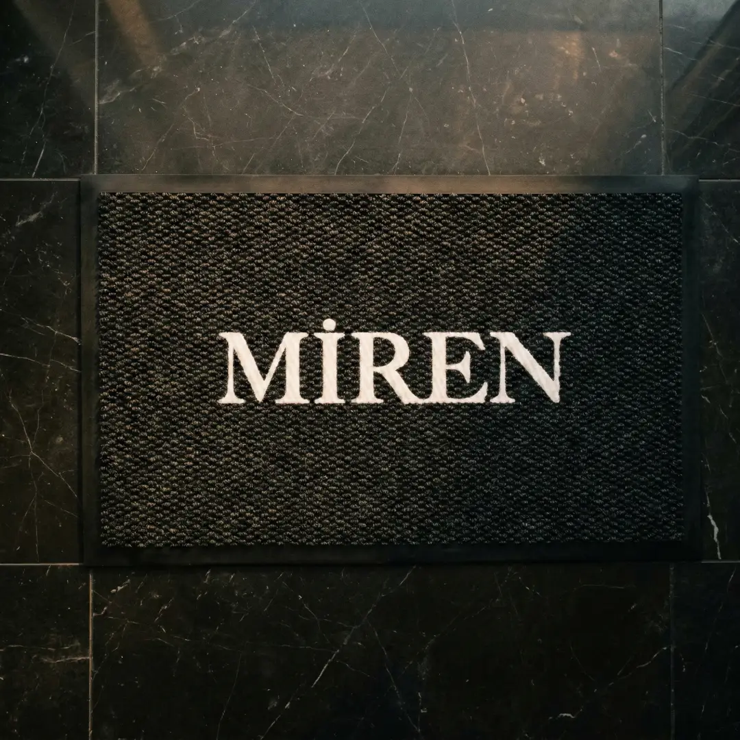 Miren Kıymetli Madenler Kuyumcu Logolu Paspas Ölçü Seçenekli