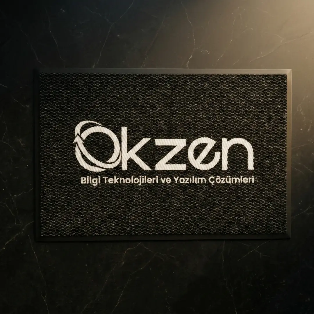Okzen Bilgi Teknolojileri Ofis Logolu Paspas 60 x 90 cm