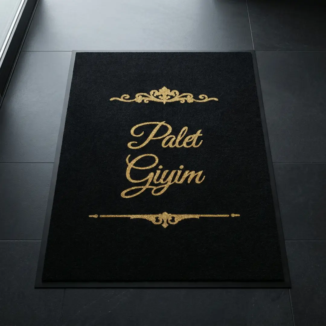 Palet Giyim Butik Logolu Paspas 80 x 106 cm