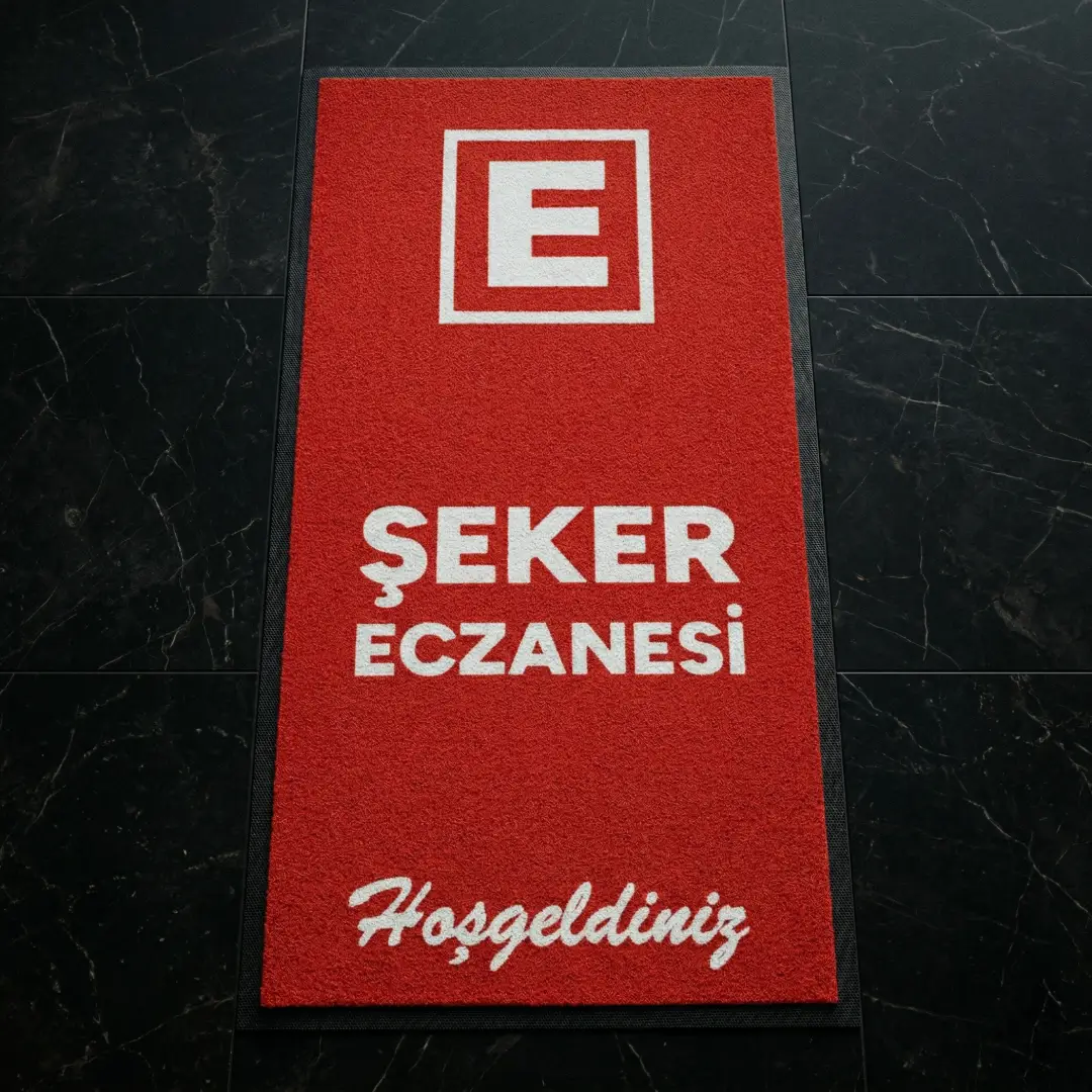 Şeker Eczanesi Eczane Logolu Paspas 60 x 120 cm