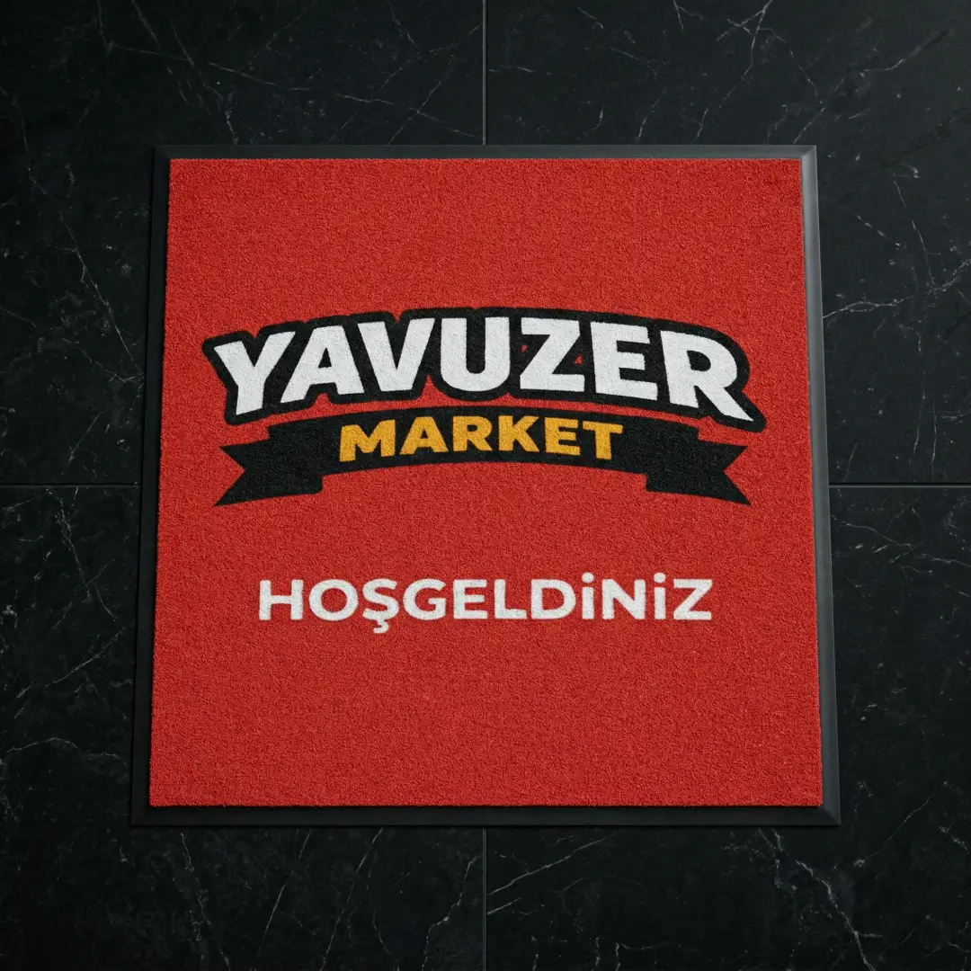 Yavuzer Market Mağaza Logolu Paspas 100 x 100 cm